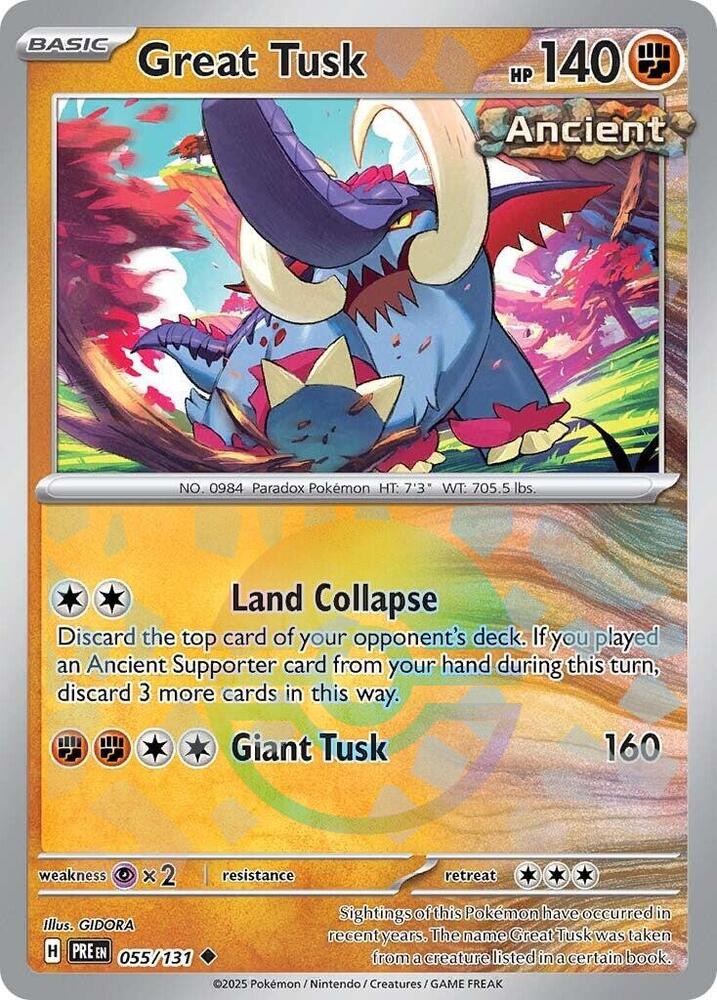 Great Tusk 055/131 (SV: Prismatic Evolutions) - Poke Ball Holofoil