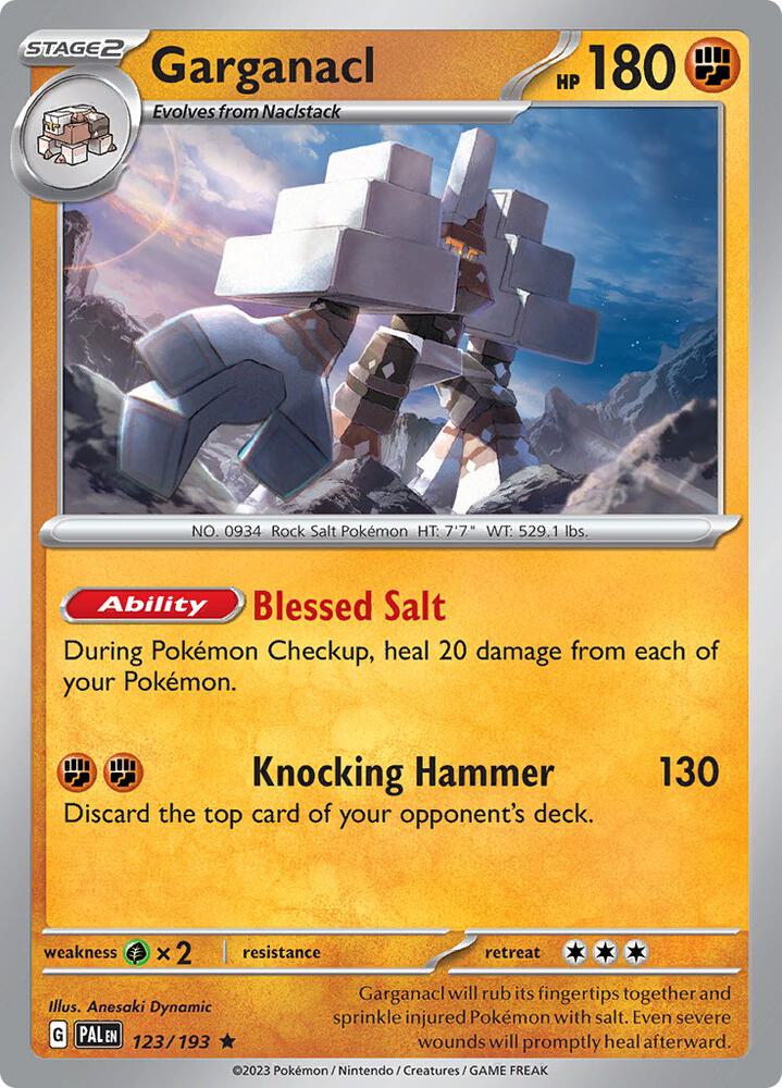 Garganacl 123/193 (SV02: Paldea Evolved) - Holofoil