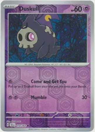 Duskull 018/064 (SV: Shrouded Fable) - Reverse Holofoil