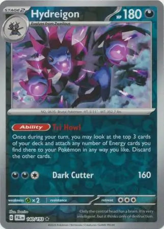 Hydreigon 140/193 (SV02: Paldea Evolved) - Reverse Holofoil