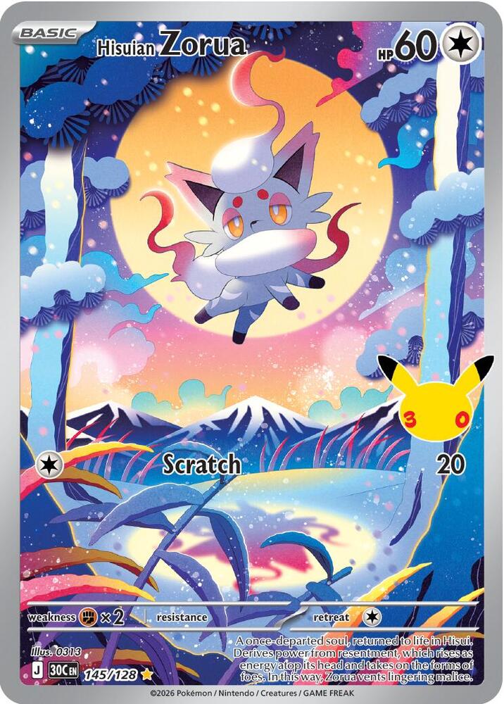 Hisuian Zorua 145/128 (ME: 30th Celebration) - Holofoil