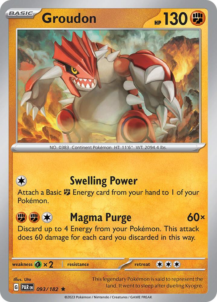 Groudon 093/182 (SV04: Paradox Rift) - Holofoil