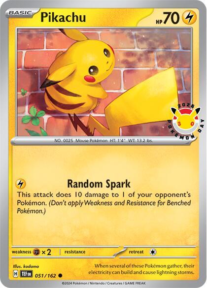 Pikachu Pokemon Day 2026 051/162 (Miscellaneous Cards & Products) - Holofoil