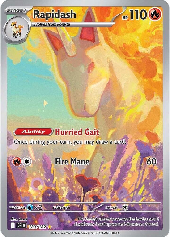 Rapidash 189/182 (SV10: Destined Rivals) - Holofoil