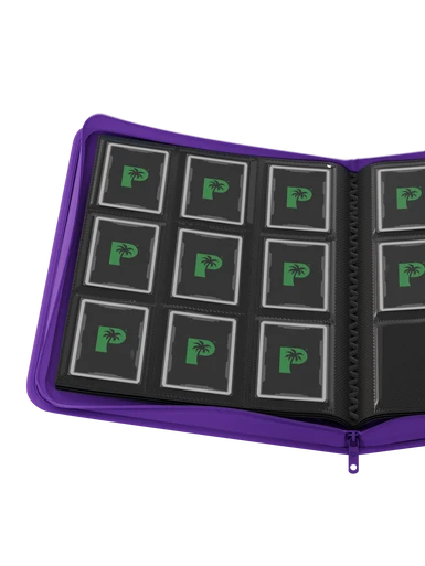 Stealth 9 Pocket Zip Binder - Purple