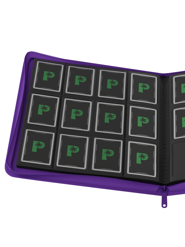 Stealth 12 Pocket Zip Binder - Purple