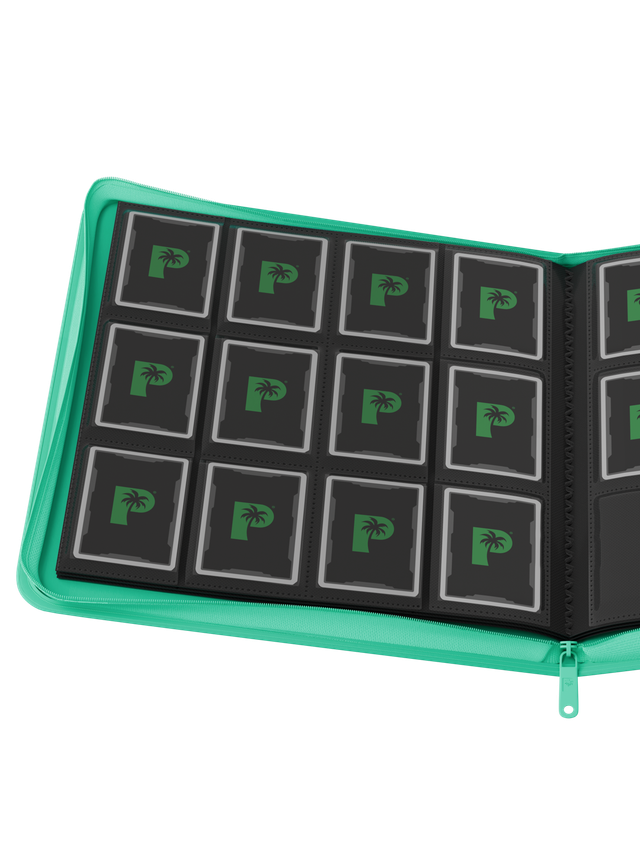 Stealth 12 Pocket Zip Binder - Turquoise