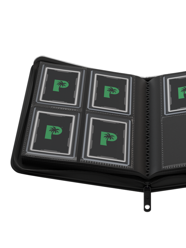 Collector's Series 4 Pocket Top Loader Zip Binder - Black
