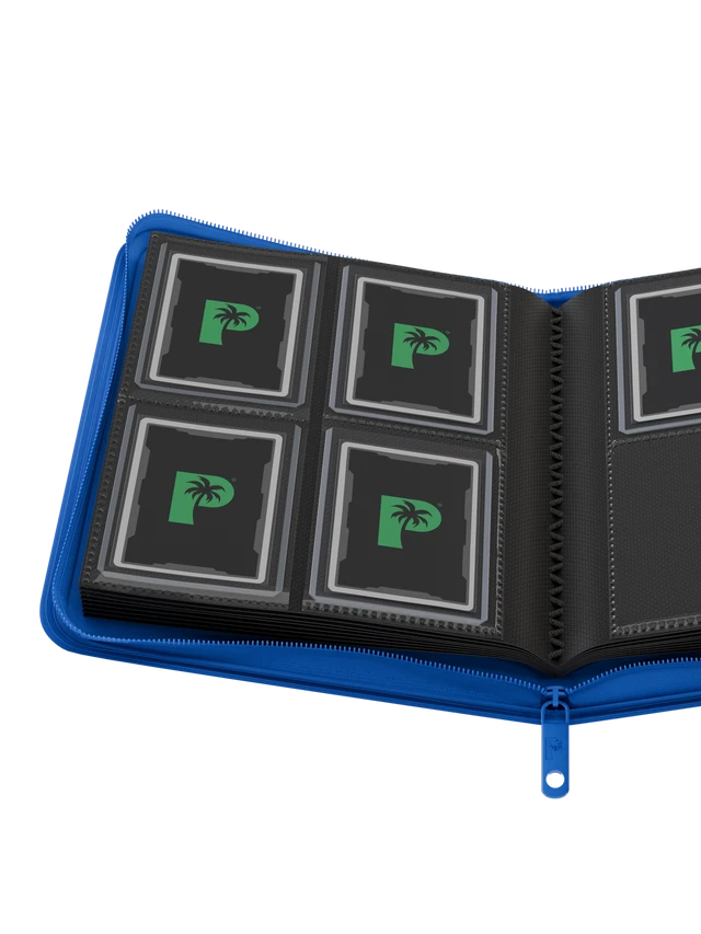 Collector's Series 4 Pocket Top Loader Zip Binder - Blue