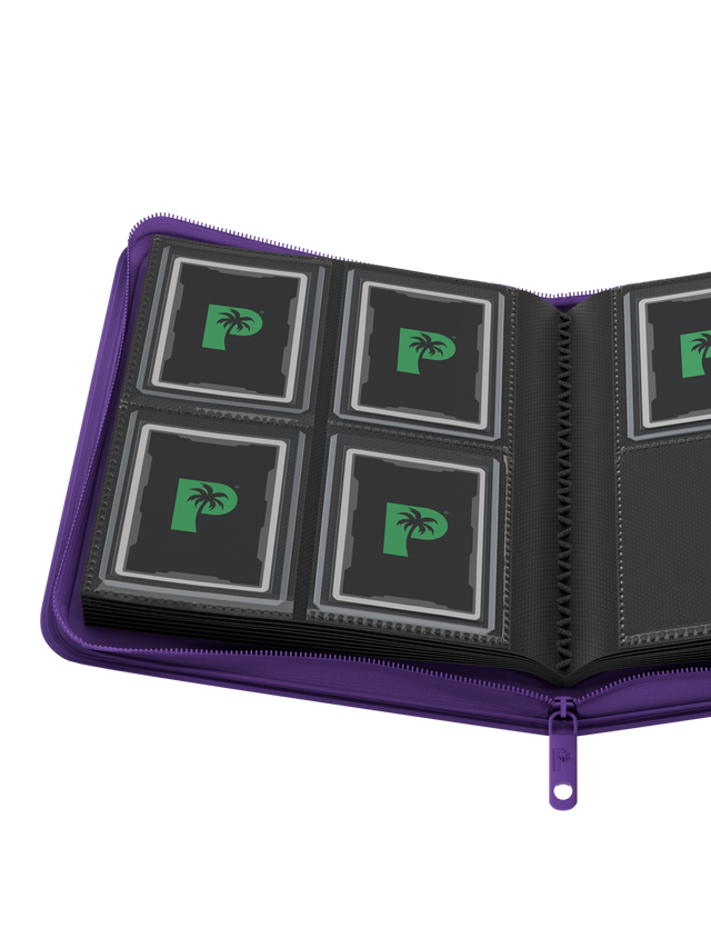 Collector's Series 4 Pocket Top Loader Zip Binder - Purple