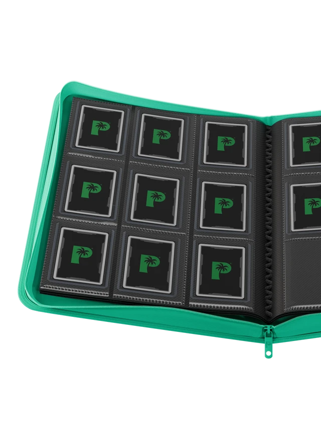 Collector's Series 9 Pocket Top Loader Zip Binder - Turquoise