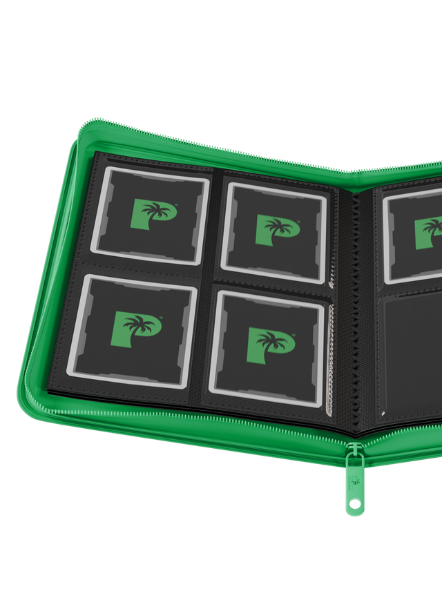 Collector's Series 4 Pocket Zip Binder - GREEN