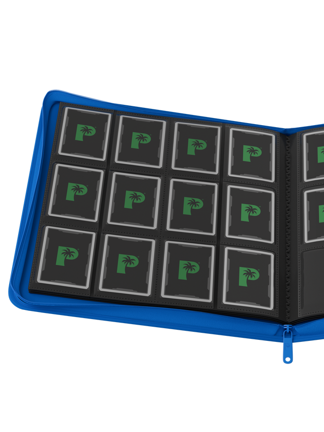 Collector's Series 12 Pocket Zip Binder - Blue