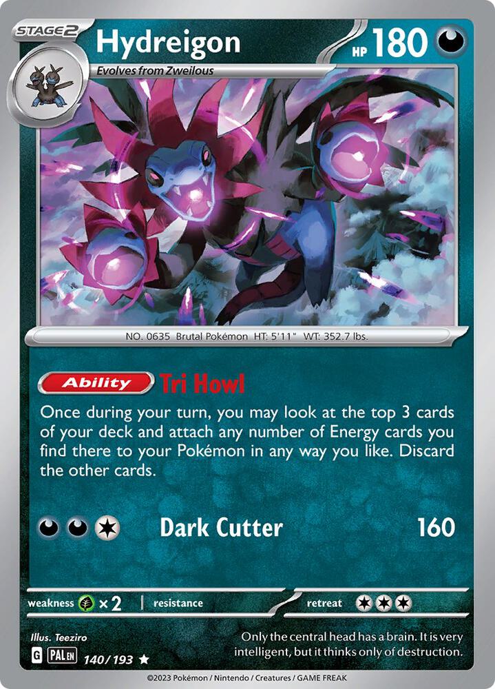 Hydreigon 140/193 (SV02: Paldea Evolved) - Holofoil