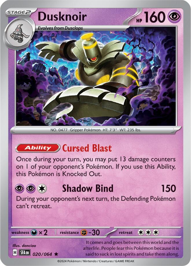 Dusknoir 020/064 (SV: Shrouded Fable) - Holofoil
