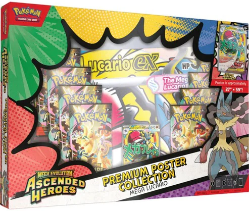 Pokemon TCG Ascended Heroes Premium Poster Collection: Mega Lucario