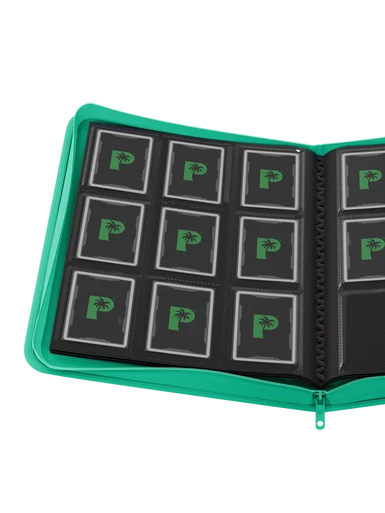 Stealth 9 Pocket Zip Binder - Turquoise