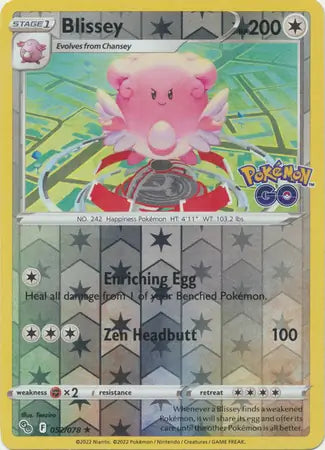 Blissey 052/078 (Pokemon GO)  - Reverse Holofoil