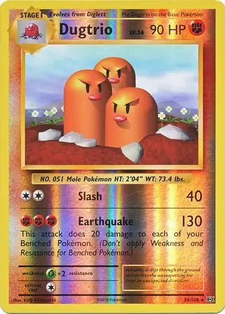 Dugtrio 56/108 (XY - Evolutions)  - Reverse Holofoil