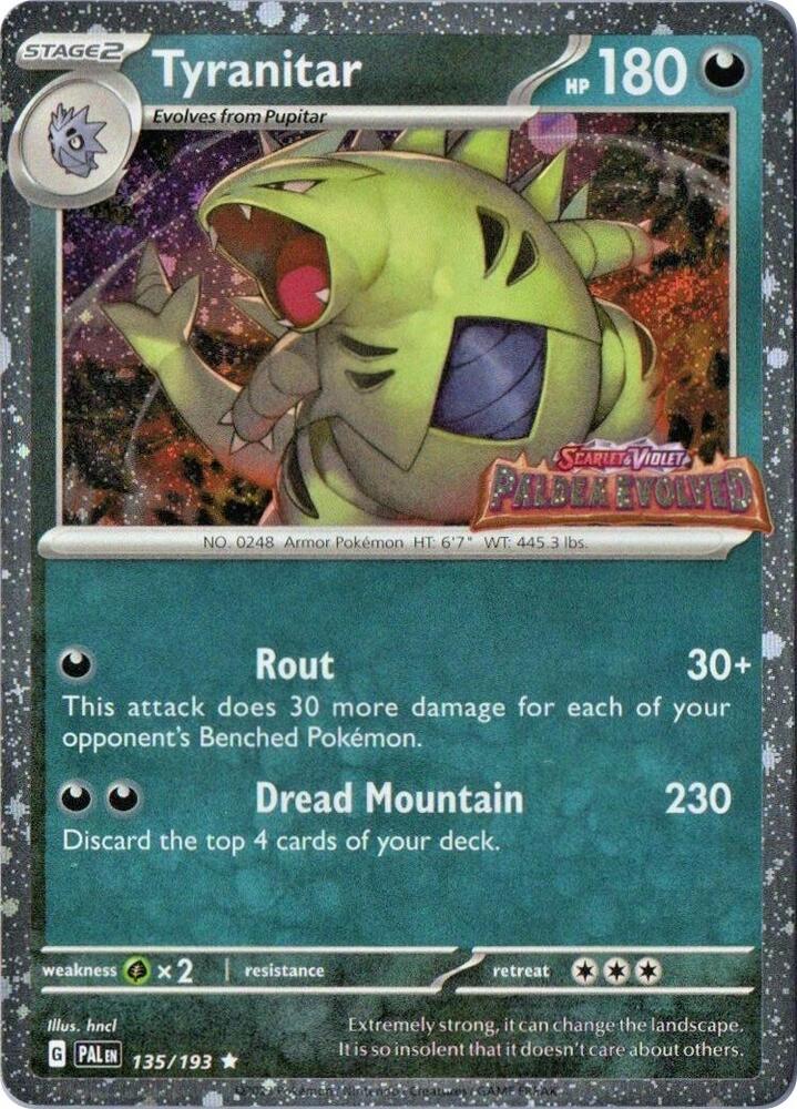 Tyranitar Paldea Evolved Stamp 135/193 (Miscellaneous Cards & Products)  - Holofoil