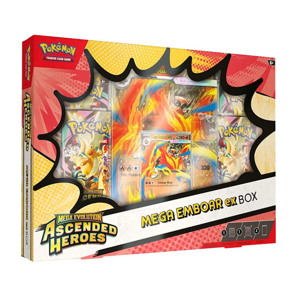 booster box agency Pokémon TCG: Mega Evolution — Mega Meganium ex/Mega Emboar ex/Mega Fer – Wargaming Agency
