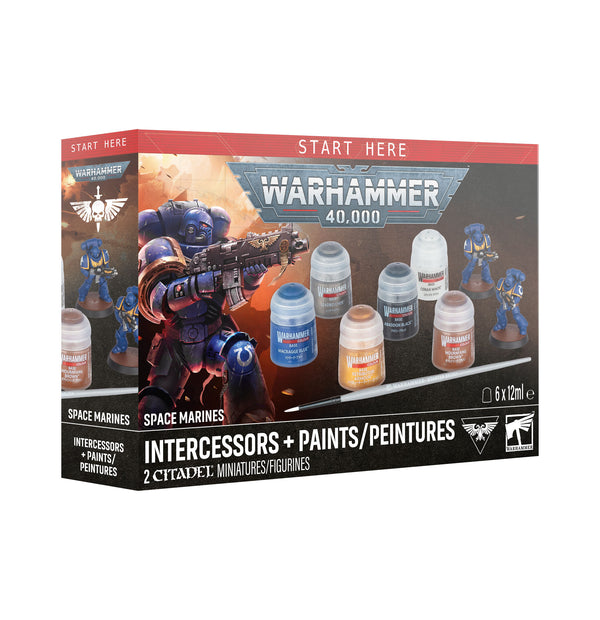 60-11 SPACE MARINES INTERCESSORS + PAINTS ENG