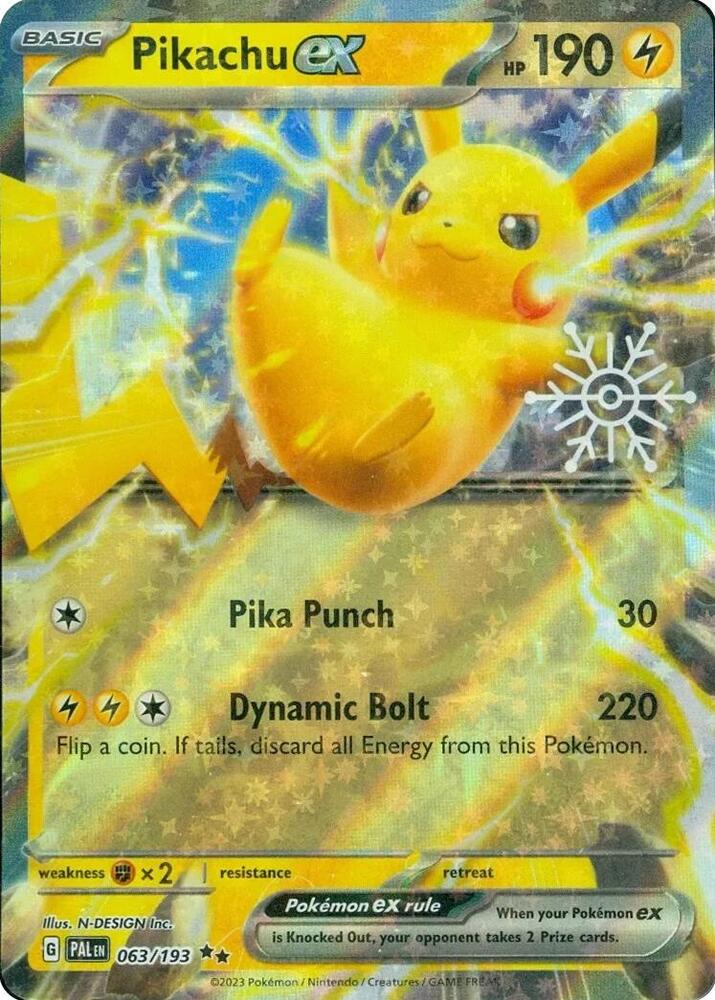 Pikachu ex Holiday Calendar 063/193 (Miscellaneous Cards & Products)  - Holofoil