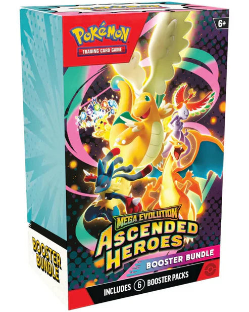 Pokémon TCG: Mega Evolution— Ascended Heroes Booster Bundle (6 packs)