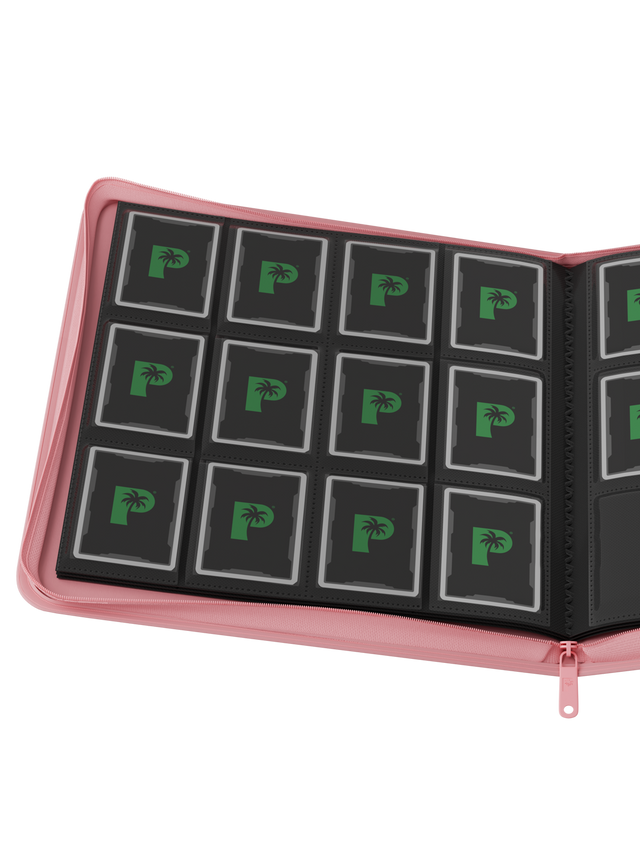 Stealth 12 Pocket Zip Binder - Pink