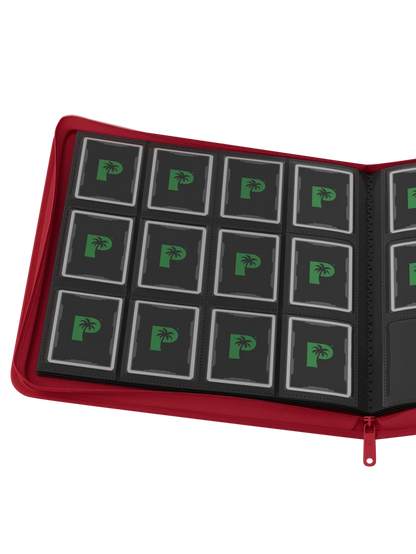 Stealth 12 Pocket Zip Binder - Red