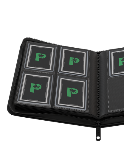 Collector's Series 4 Pocket Top Loader Zip Binder - Black