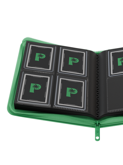 Collector's Series 4 Pocket Top Loader Zip Binder - GREEN