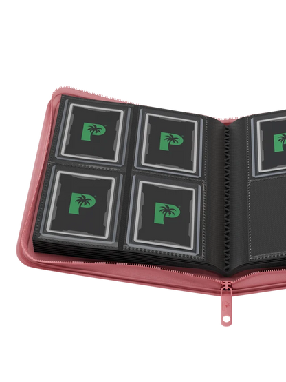 Collector's Series 4 Pocket Top Loader Zip Binder - Pink