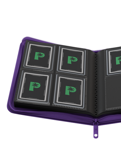 Collector's Series 4 Pocket Top Loader Zip Binder - Purple
