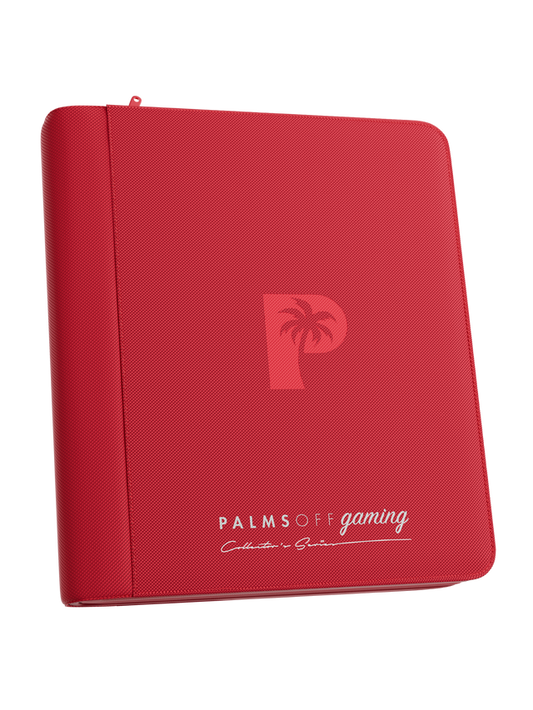 Collector's Series 4 Pocket Top Loader Zip Binder - Red