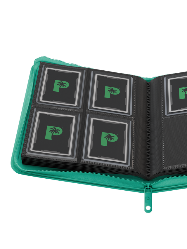 Collector's Series 4 Pocket Top Loader Zip Binder - Turquoise