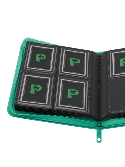 Collector's Series 4 Pocket Top Loader Zip Binder - Turquoise
