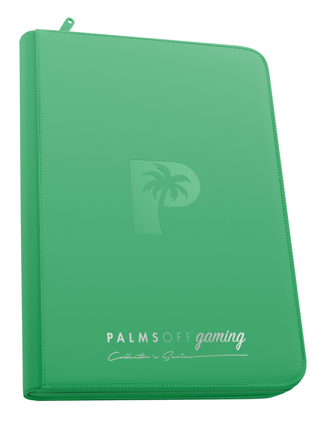 Collector's Series 9 Pocket Top Loader Zip Binder - GREEN
