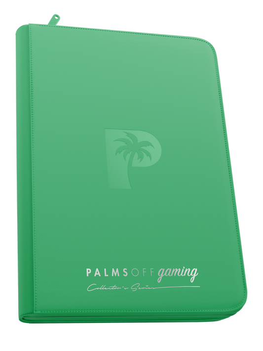 Collector's Series 9 Pocket Top Loader Zip Binder - GREEN