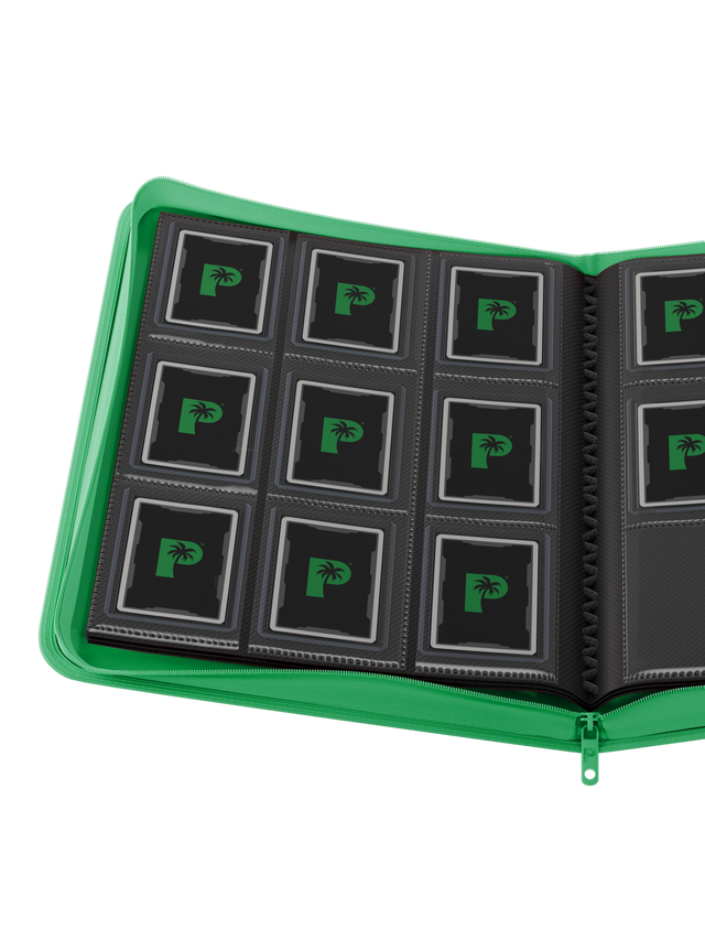 Collector's Series 9 Pocket Top Loader Zip Binder - GREEN