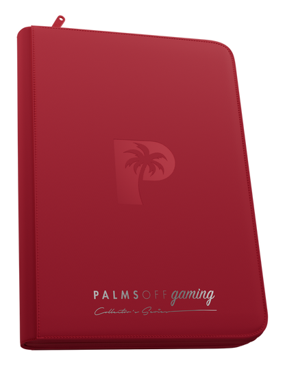Collector's Series 9 Pocket Top Loader Zip Binder - Red