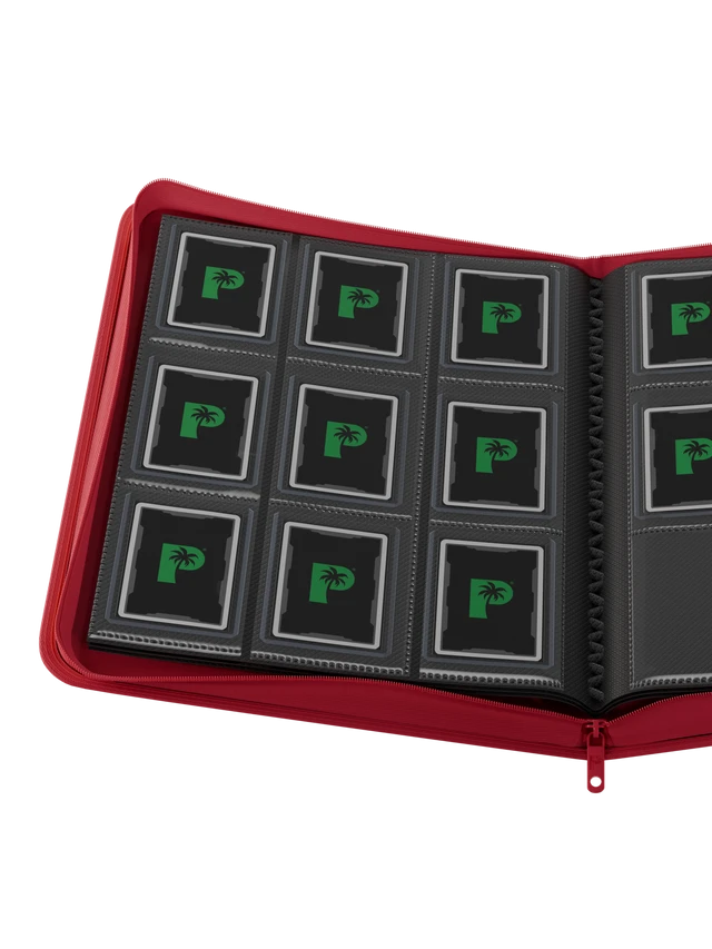 Collector's Series 9 Pocket Top Loader Zip Binder - Red