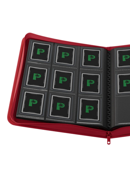 Collector's Series 9 Pocket Top Loader Zip Binder - Red
