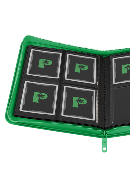 Collector's Series 4 Pocket Zip Binder - GREEN