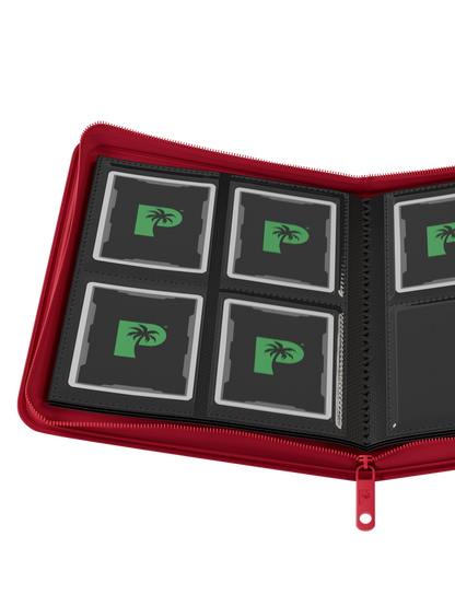 Collector's Series 4 Pocket Zip Binder - Red