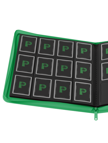 Collector's Series 12 Pocket Zip Binder - GREEN
