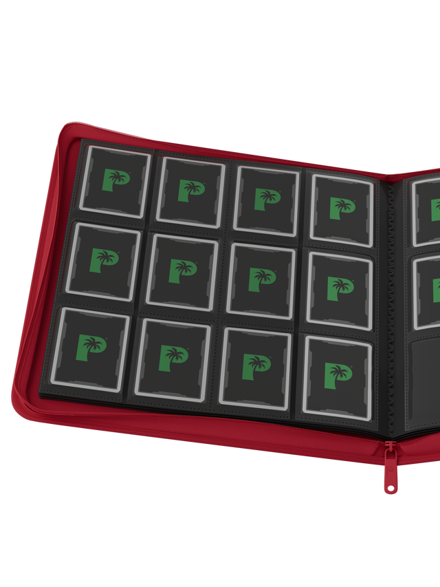 Collector's Series 12 Pocket Zip Binder - Red