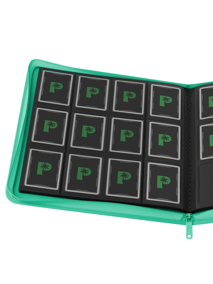 Collector's Series 12 Pocket Zip Binder - Turquoise