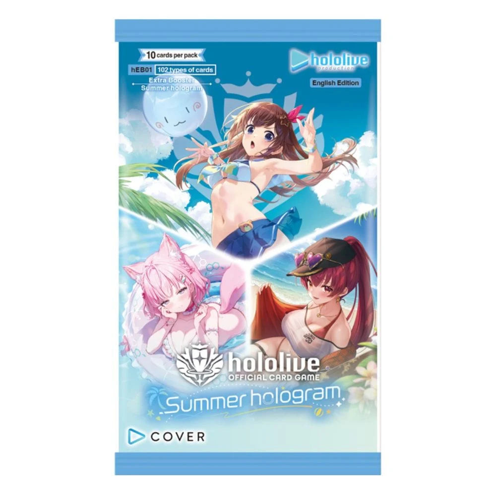 Hololive OFFICIAL CARD GAME heBP01e Summer Hologram - Extra Booster Pack