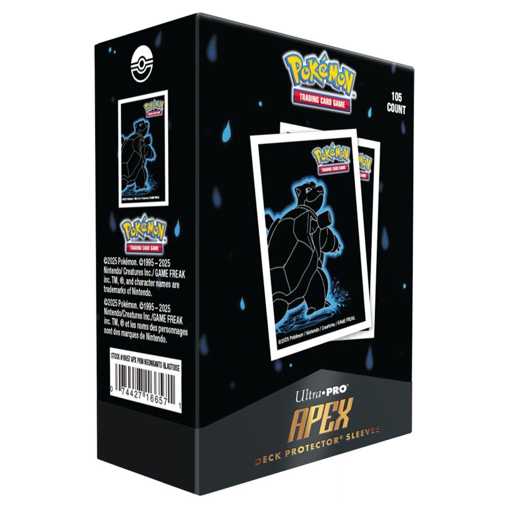 Ultra Pro Pokemon Neon Kanto Blastoise APEX Deck Protector Sleeves